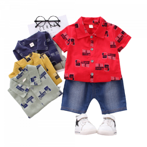 Liuliukd| Boy cotton shirt and shorts, All Colors