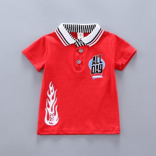 Shellkids| Boy All Day Shirt Red Color, Details