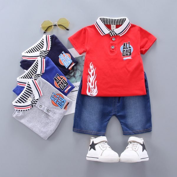 Shellkids| Red Boy Clothing short sleeve set