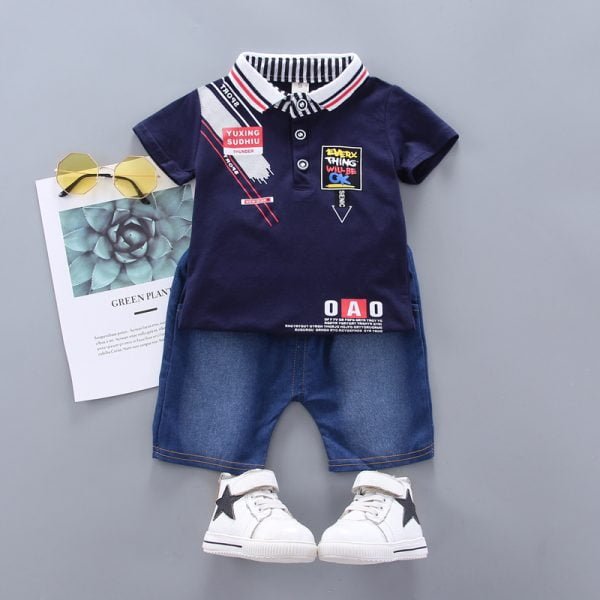 Shellkids| Navy boy clothing Set, Navy, Kids