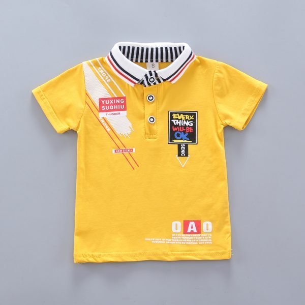 Shellkids| Boy Printed Shirt Yellow Color, Details