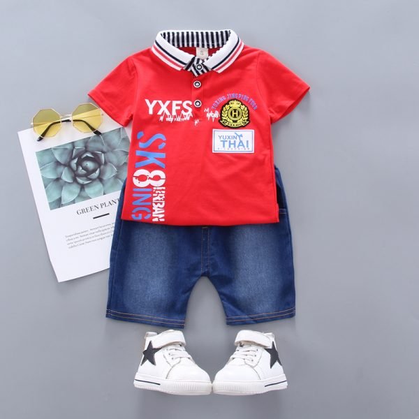 Shellkids| SK8ing Boy Clothing Set, Red, Kids