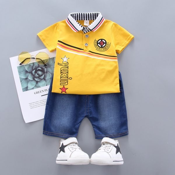 Shellkids| Handsome Boy Casual Clothes, Yellow, Kids