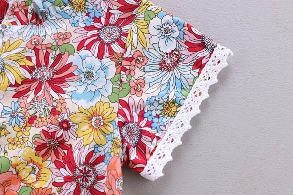 Shellkids| Girl Floral Printing Clothing Set, Details