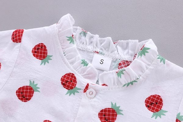 Shellkids| Girl full printing pineapple clothing set, Details