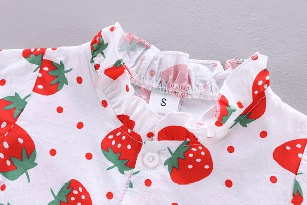 Shellkids| Girl strawberry clothes set, Details