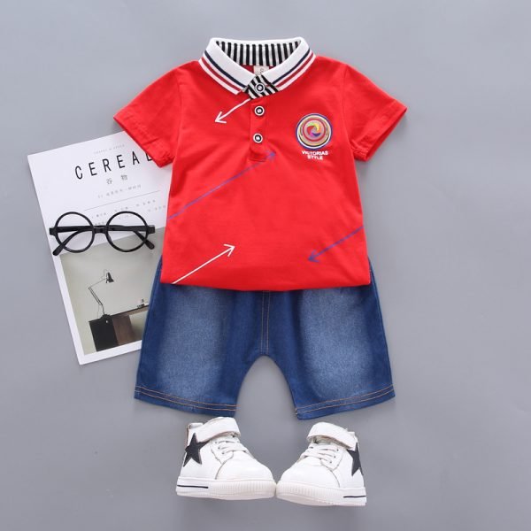 Shellkids| boy Lollipop Clothes Set, Red, Kids