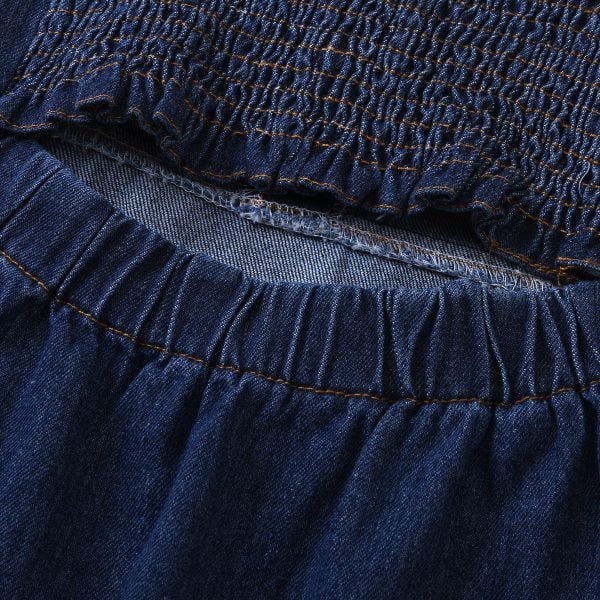 Liuliukd| Girl Denim Suspender Skirt, Details
