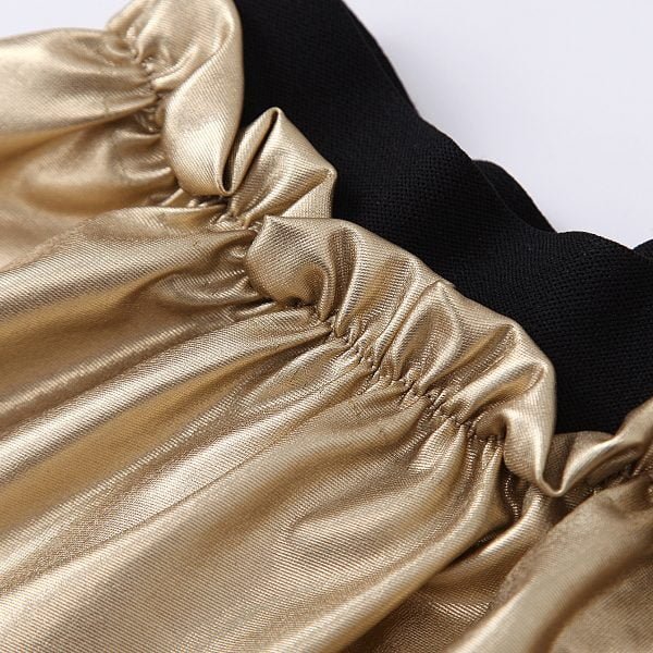 Liuliukd| Spring Golden Color Girl Shirt + Skirt, Details