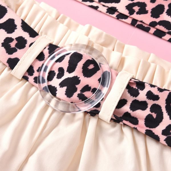Liuliukd| Leopard Pattern top + Belt Shorts, Details