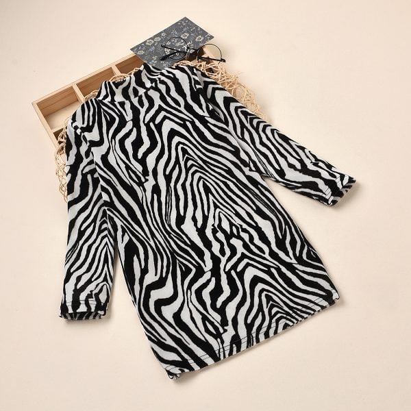 Liuliukd| Leopard Printed Girl Dress, Black, Kids