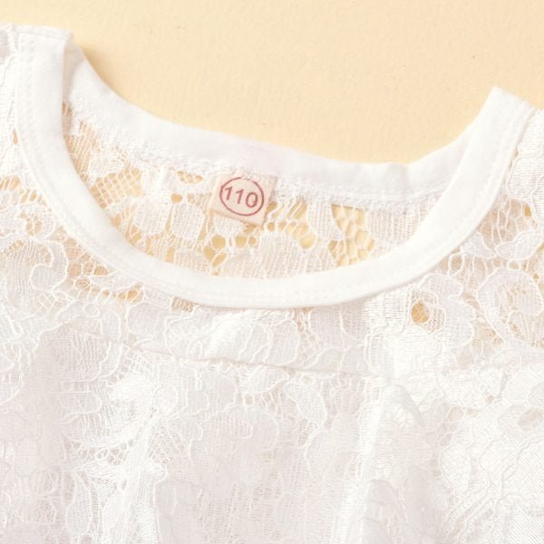 Liuliukd| Summer Girl Lace Shirt + PU A-line Skirt, Model Picture, Details