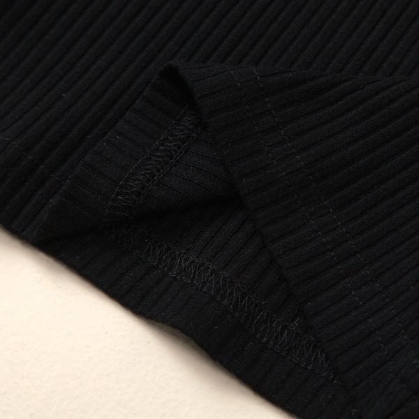 Liuliukd| Girl Black Solid Shirt, Details