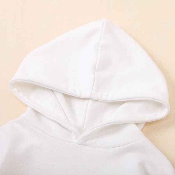Liuliukd| Girl Long Sleeve White Hoodie, Details