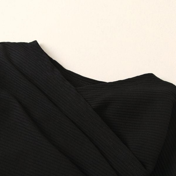 Liuliukd| Girl Solid Black Shirt + PU A-line Skirt, Details