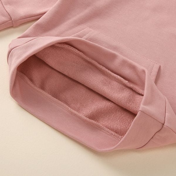 Liuliukd| Girl Long Sleeve Pink Hoodie, Details