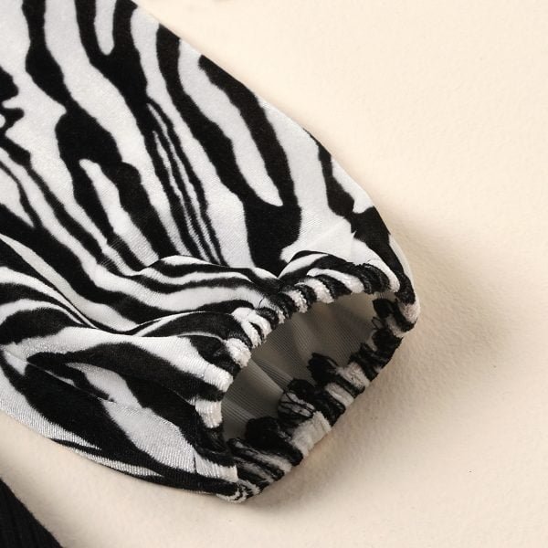 Liuliukd| Leopard Print Matching Sleeve Girl Dress, Details