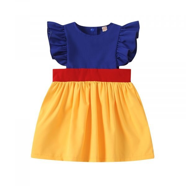 Liuliukd| Liuliukd| Girl Blue and Yellow Dress and Romper, Blue, Kids