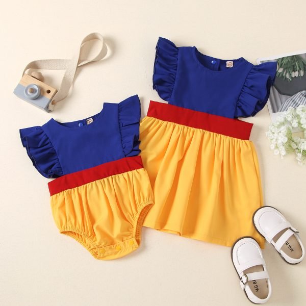 Liuliukd| Liuliukd| Girl Blue and Yellow Dress and Romper