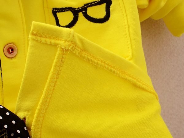 Liuliukd| Boy Glasses Shirt + Striped Pants, Details