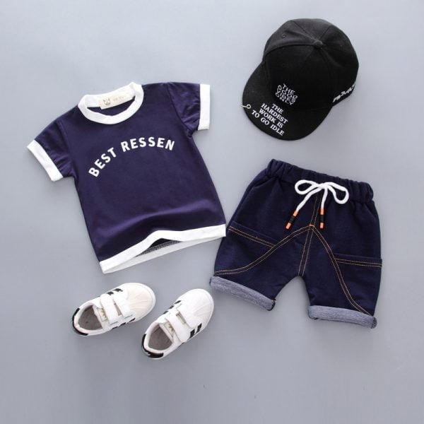 Liuliukd| Boy Sports Clothing Set, Navy, kids